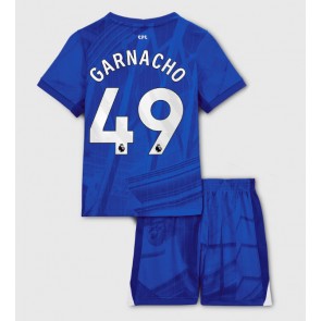 Chelsea Alejandro Garnacho #49 Dětské Domácí dres komplet 2025-26 Krátký Rukáv (+ trenýrky)